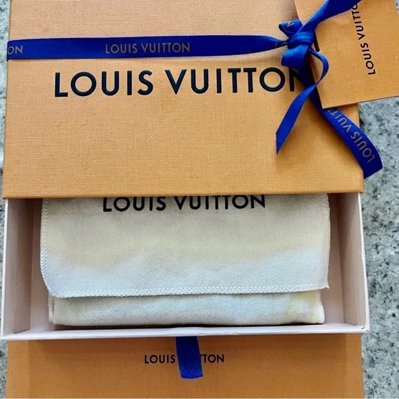 Louis Vuitton Monogram Coin Card Wallet in Pacific Blue